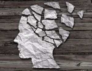 Alzheimer's disease crumbling brain