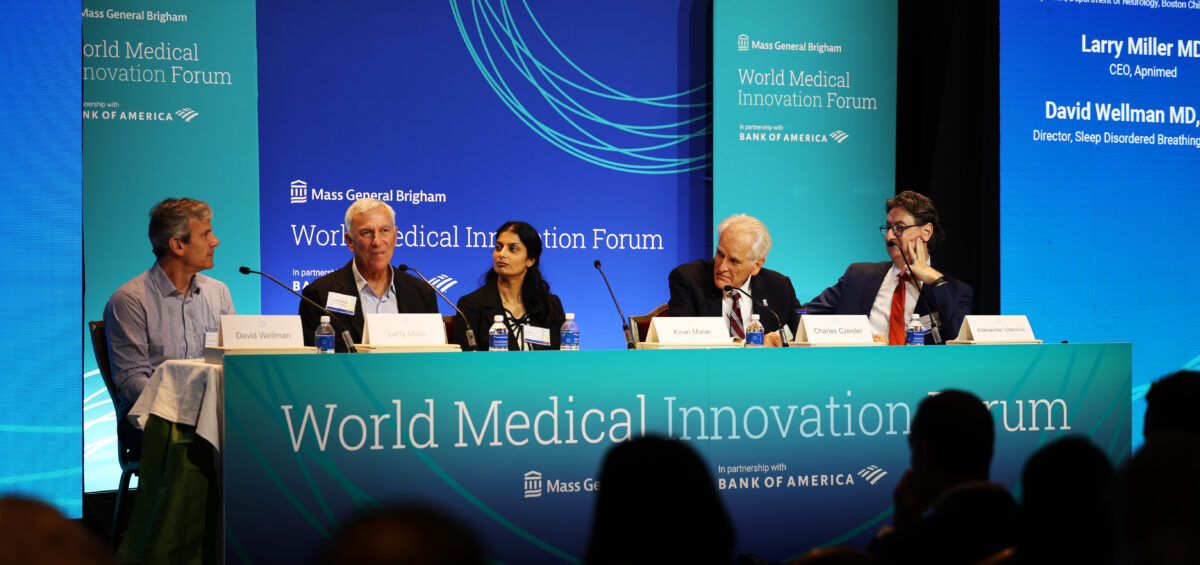 Panelists speak about sleep medicine at the 2025 World Medical Innovation Forum in Boston.