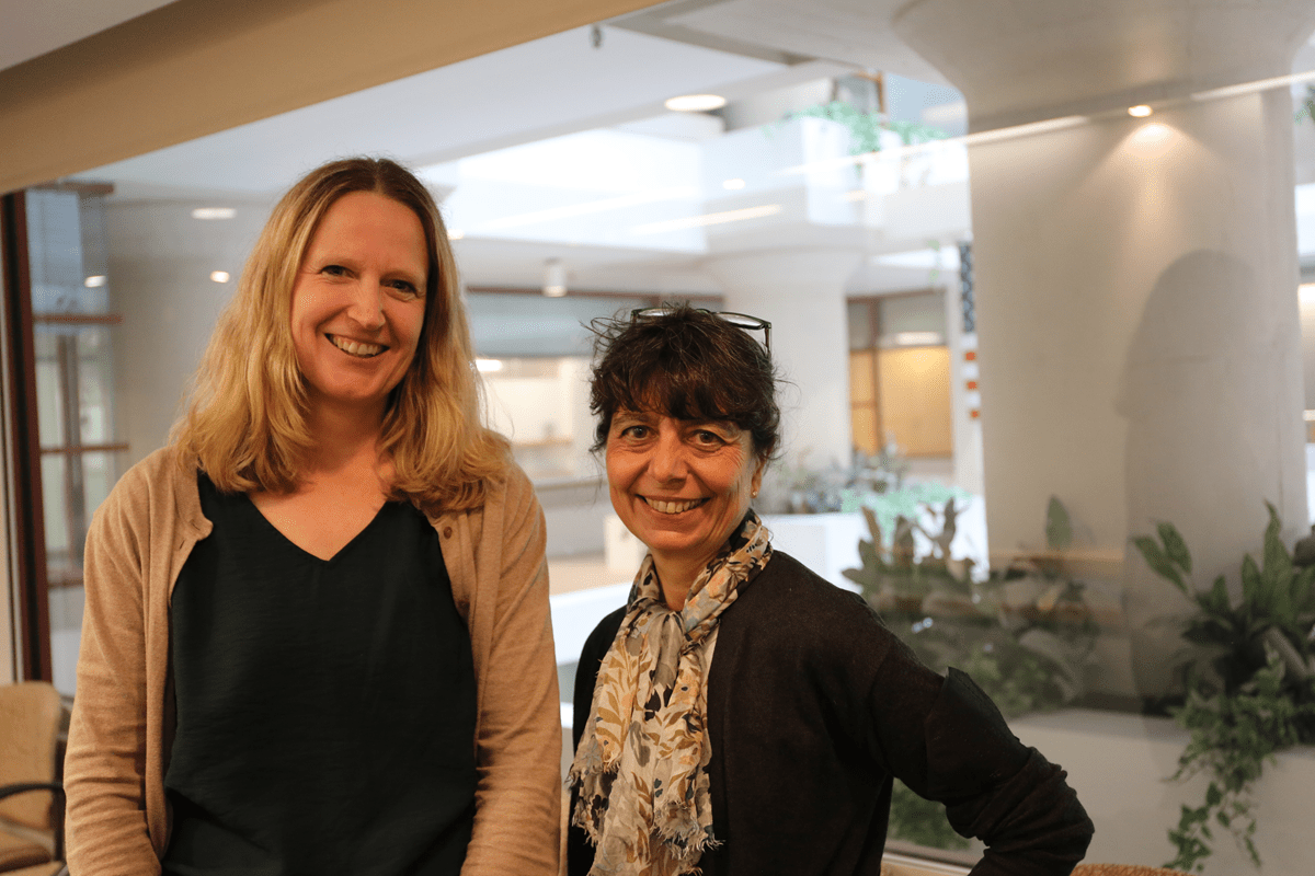 Nouchine Hadjikhani, MD, PhD, with Nicole Zürcher, PhD. Zürcher was a PhD student of Hadjikhani’s in Switzerland and is now an investigator at the Martinos Center, where both researchers are frequent collaborators.